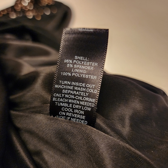 White House Black Market Black Studded Short Sleeve Dress Size M - Picture 11 of 12